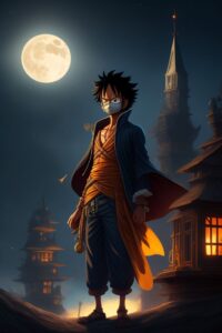 One Piece Luffy Moon Wallpaper 12