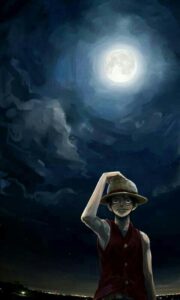 One Piece Luffy Moon Wallpaper 3