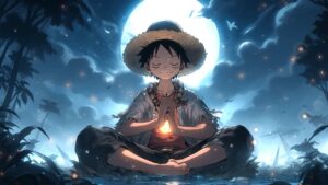 One Piece Luffy Moon Wallpaper